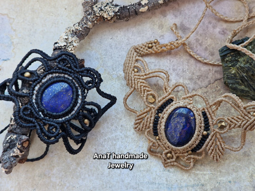 Macramé náramek s lapis lazuli — foto 4