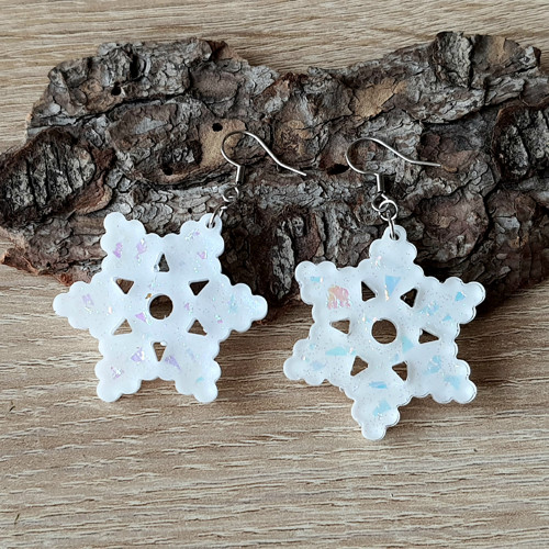 REZERVACE Náušnice "Sněhová vločka" — foto 4