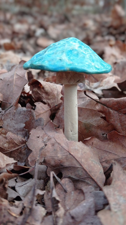 Keramika - zápich houbička tyrkysová — foto 2
