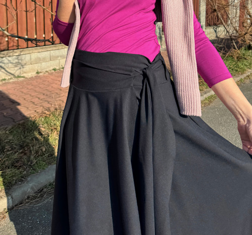 Zavinovací sukně černá — foto 6