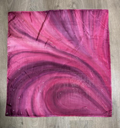 Hedvábný šátek - Magenta — foto 6