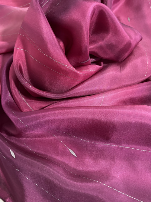Hedvábný šátek - Magenta — foto 5