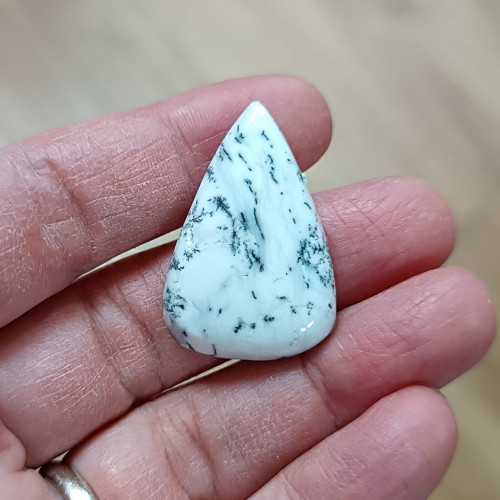Dendritický opál, ID 4665, 31x21 mm - výprodej — foto 3