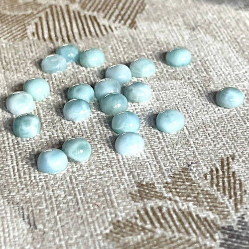 Larimar kabošon kruh / 5mm — foto 4