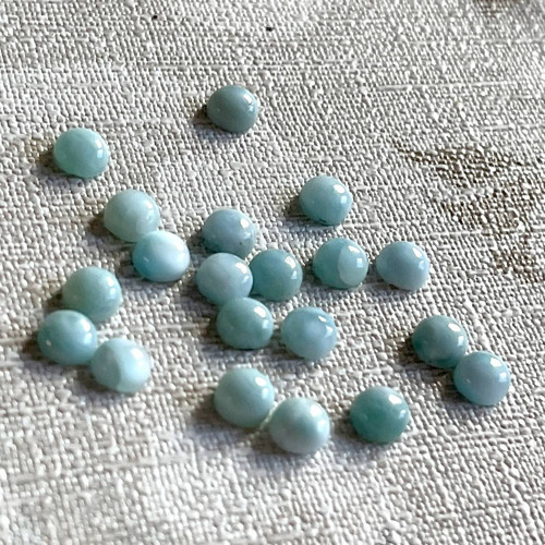 Larimar kabošon kruh / 5mm — foto 2