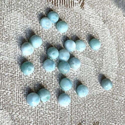Larimar kabošon kruh / 5mm — foto 6