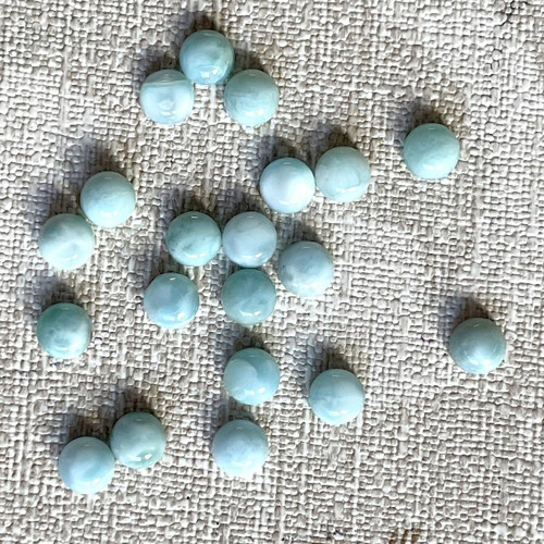 Larimar kabošon kruh / 5mm — foto 3