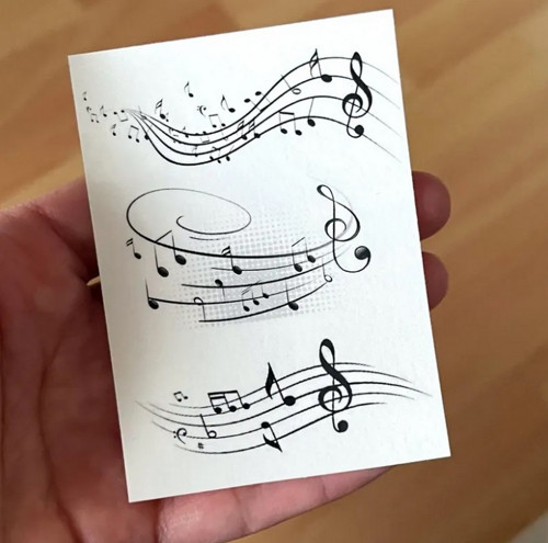 Dočasné tetovačky Tiny Tattoos Noty T0108 — foto 3