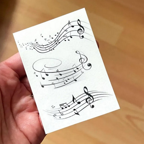 Dočasné tetovačky Tiny Tattoos Noty T0108 — foto 2