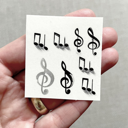 Dočasné tetovačky Tiny Tattoos Noty T0111 — foto 4