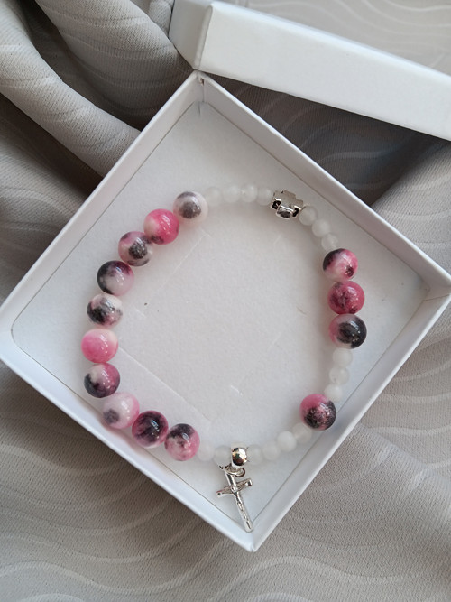 Růžencový náramek CHERRY — foto 2