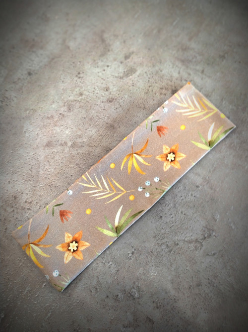 Nude floral , úpletova čelenka — foto 2