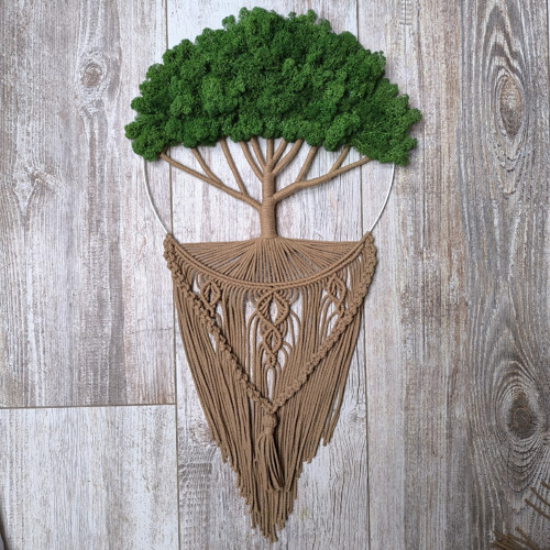 Mechový strom macramé — foto 2