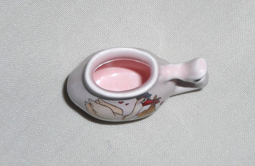 Růžový porcelán, lázeňské PÍTKO, čáp dítě — foto 4