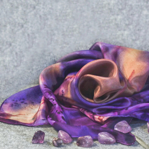 Hedvábný šátek - Amethyst shadow — foto 4