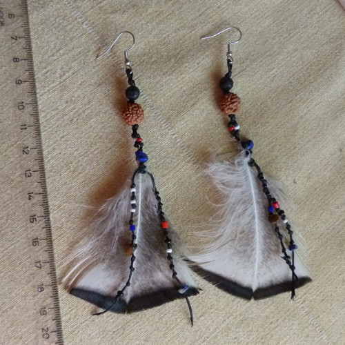 Náušnice Šamanky Rudraksha — foto 3
