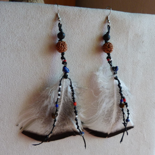 Náušnice Šamanky Rudraksha — foto 2