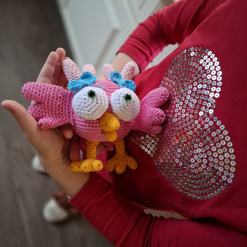Háčkovaná ptačí slečna Evelýna — foto 3
