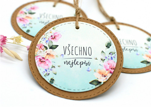 Všechno nejlepší visačka - 3 ks — foto 2