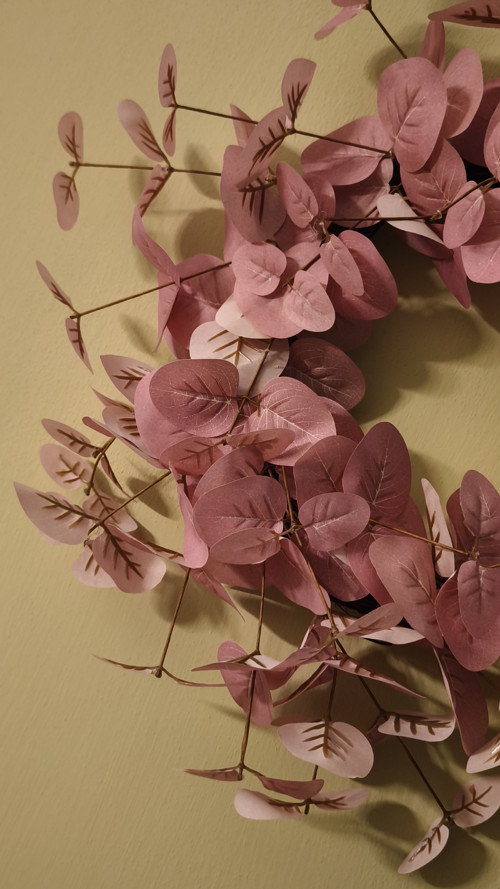 Pink Eucalyptus věnec originální trvanlivý — foto 4