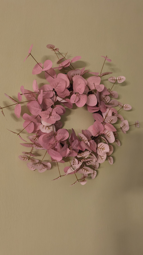 Pink Eucalyptus věnec originální trvanlivý — foto 2