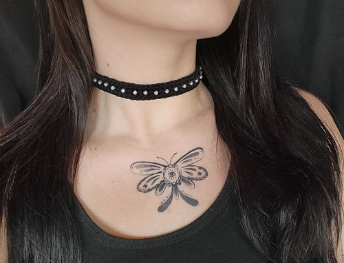 Háčkovaný choker - černá — foto 2