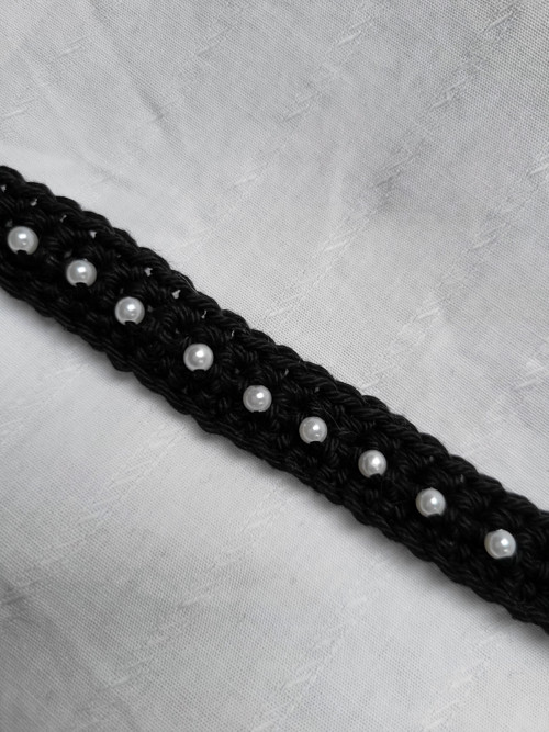 Háčkovaný choker - černá — foto 3