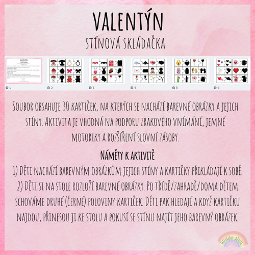 Valentýn, stínová skládačka — foto 2