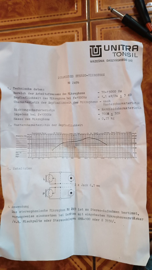 Mikrofon Md-249, unitra tonsil — foto 5