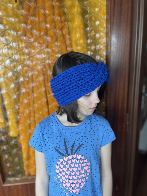 Pletená zimní čelenka — foto 5