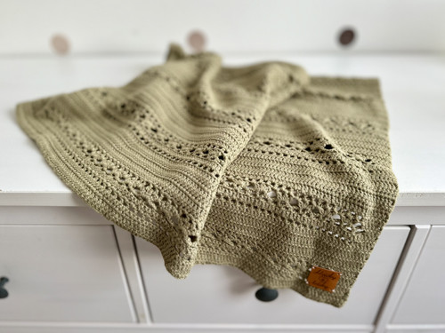 Háčkovaná deka - khaki — foto 2