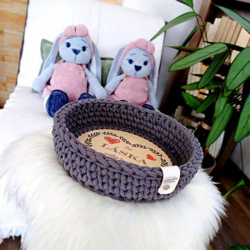 Háčkovaný košíček Vyznání mé lásce 20cm — foto 4
