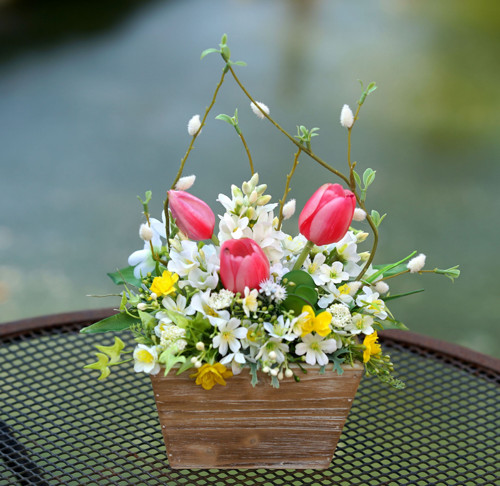 Jarní truhlíček s tulipány — foto 3