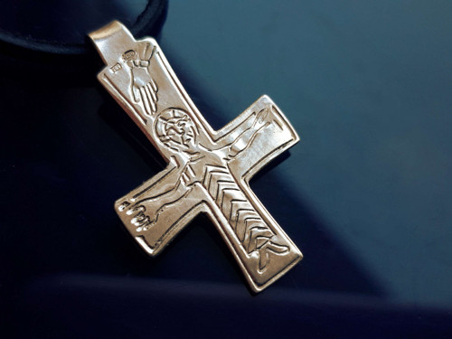 Zlatý 14K Cyrilometodějský křížek — foto 2