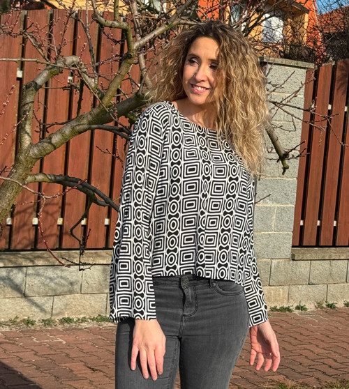 Top lehký černo bílý vel. M — foto 5
