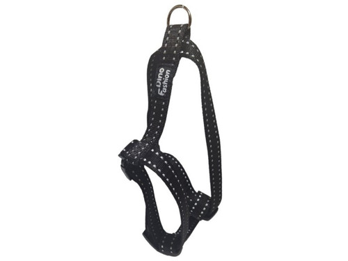 Postroj pro psy reflexní černý (šířka 2 cm) — foto 4