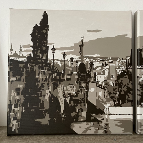 Pražský hrad - tetraptych - 30x120 — foto 3