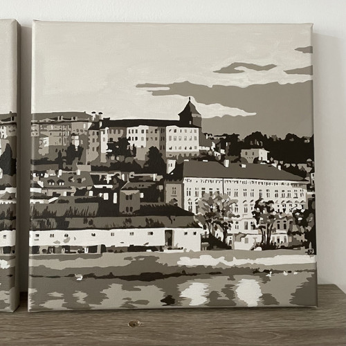 Pražský hrad - tetraptych - 30x120 — foto 6