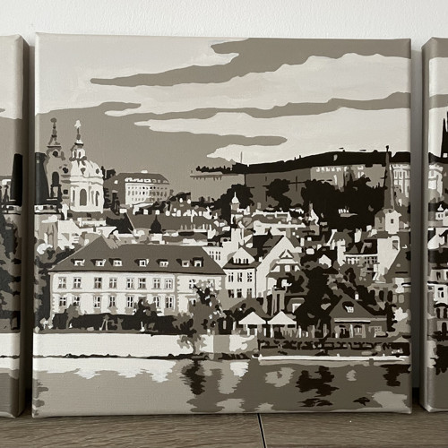 Pražský hrad - tetraptych - 30x120 — foto 5