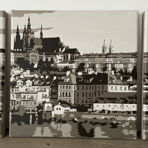 Pražský hrad - tetraptych - 30x120 — foto 4
