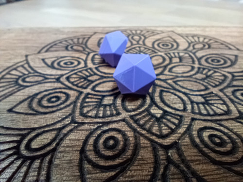 Náušnice polygon Purple — foto 2