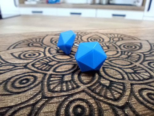 Náušnice polygon Royal blue — foto 2