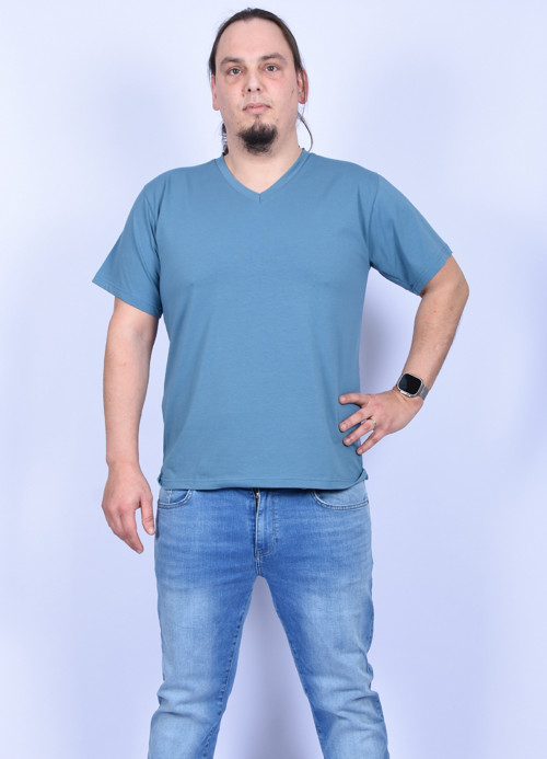 Pánské tričko s výstřihem do "V" JEANS — foto 2
