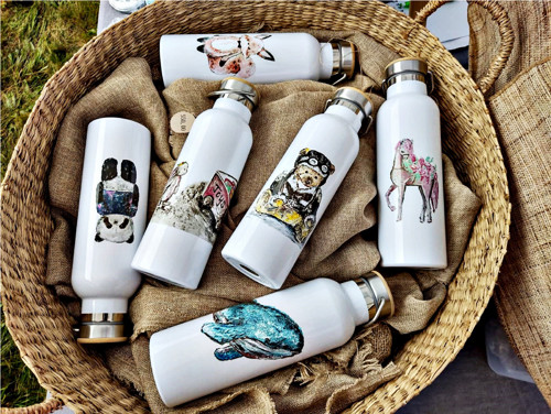 Termoláhev velká Panda modré triko 750 ml — foto 2