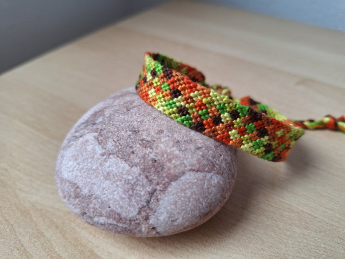 Macramé náramek podzimní oboustranný — foto 2