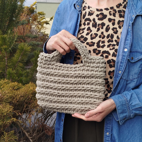 NÁVOD - háčkovaná kabelka MARIT boho macramé šňůry — foto 2