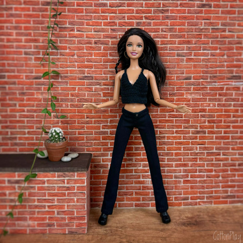Černé elastické kalhoty pro Barbie — foto 3