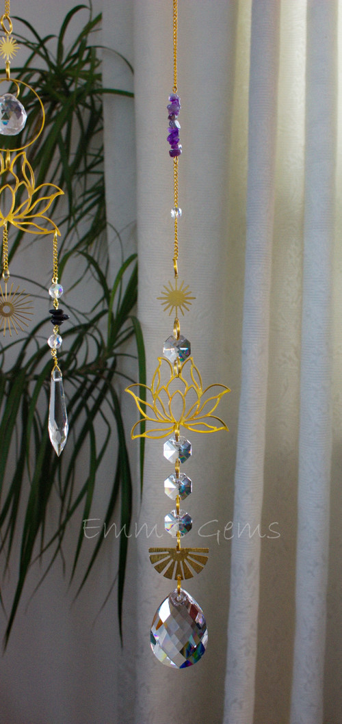 Suncatcher/Lapač Slunce Lotus Ametyst — foto 2