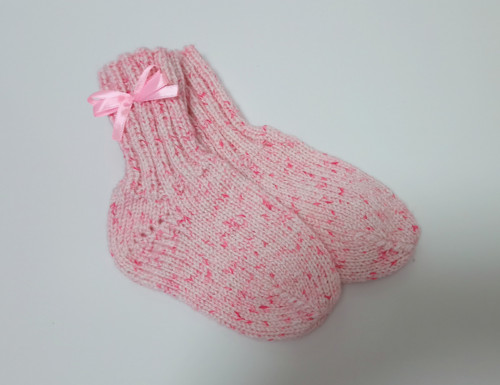 Pletené ponožtičky - 12 cm — foto 2