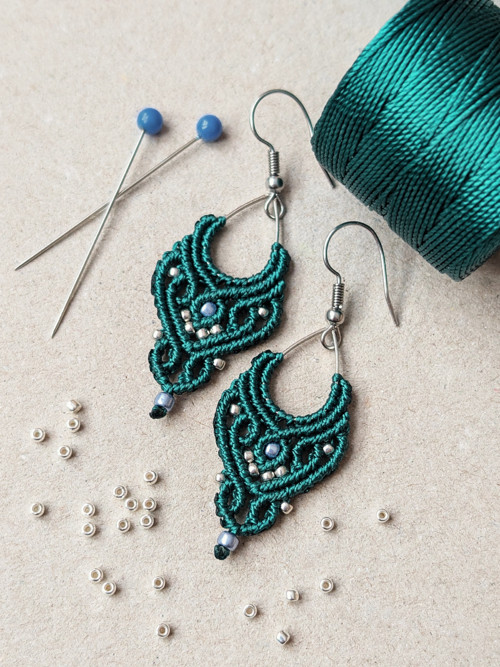 Macramé sada - zelenomodrá — foto 3